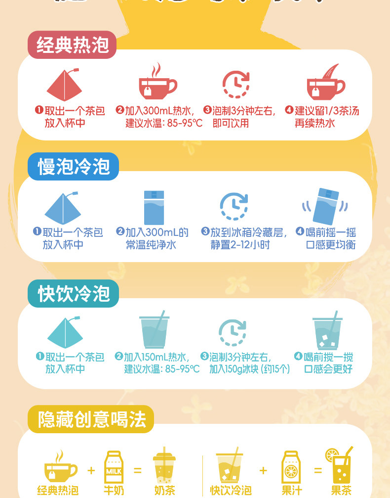 【中国直邮】蜜雪冰城 花果茶真材实料便捷袋泡茶包 桂花酒酿风味花果茶1盒 一周好茶 (7袋装)