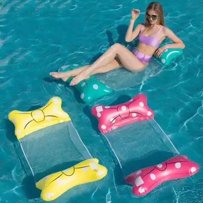 Inflatable floating row chair swimming water Children adult foldable floating blanket sea floating bed hammock swimming ring