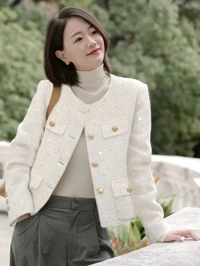 法式小香风外套女2025新款春秋薄款名媛富家千金短外套高级感上衣