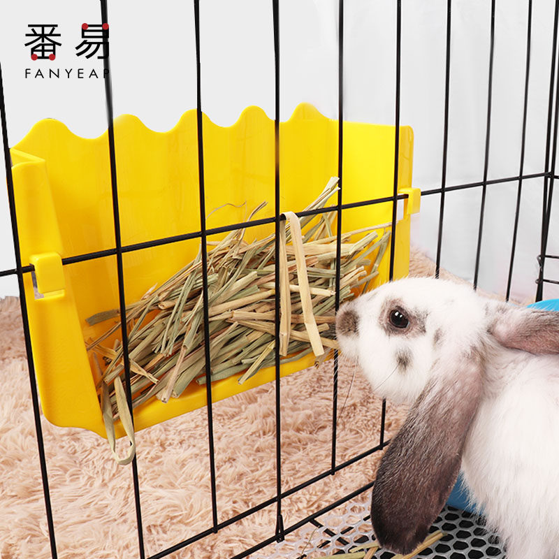 Rabbit grass rack external food basin feeding grass instrumental dragon cat Dutch pig guinea pig rabbit eats grass theorizer fixed straw basket anti-creeping grass