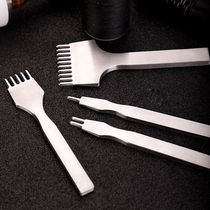 Tooth polished diamond chop handmade leather goods punching suture tool chisel diamond chisel Japanese high-end edge chop oblique flat chop 4mm