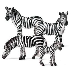 Static Zebra Set Children's Gift African Savanna Realistic Animal Model Solid Figurine Early Education Cognitive Toy
