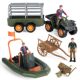 Children's toys simulation farm props trolley assembly motorcycle airship driver doll scene small model