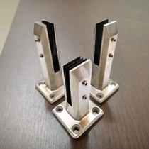 304 stainless steel swimming pool clip without punching base tempered glass fixed clip railing column stair accessories