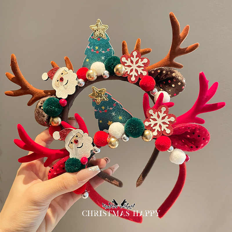 New Christmas Headwear, Forest-Style Christmas Tree, Santa Claus, Reindeer Headband, Antler Headband, Hair Accessories for Women, Adults, and Children New Christmas Headwear, Forest-Style Christmas Tree, Santa Claus, Reindeer Headband, Antler Headband, Hair Accessories for Women, Adults, and Children