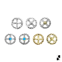 =silvarie=GOD SUNS Necklace Leather Rope Fishing Beads With Center Split Feather Accessories Wheel Ring Buckle