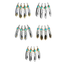 =silvarie=GOD SUNS Signature Arrow Feather Belt TQ Turquoise Gold Rope First Gold On Gold Feather Pendant