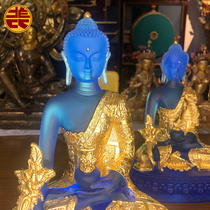 Jimei red lotus anther Buddha gold-plated Tibetan ancient glass Body health diseases Eliminate diseases and prolong life