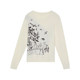 Xiran ພາກຮຽນ spring ແລະດູໃບໄມ້ລົ່ນຮູບແບບໃຫມ່ສະດວກສະບາຍ Lazy Style ຄໍຂະຫນາດໃຫຍ່ Pastoral Scenery Jacquard ແຂນຍາວ Pullover Knitted Sweater