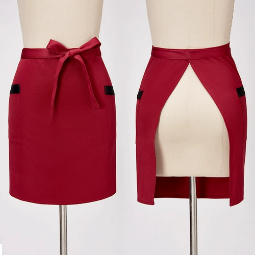 Юбка в складку, фартук, водонепроницаемый модный чай с молоком подходит для мужчин и женщин для работы, делается под заказ, с печатью вашего логотипа