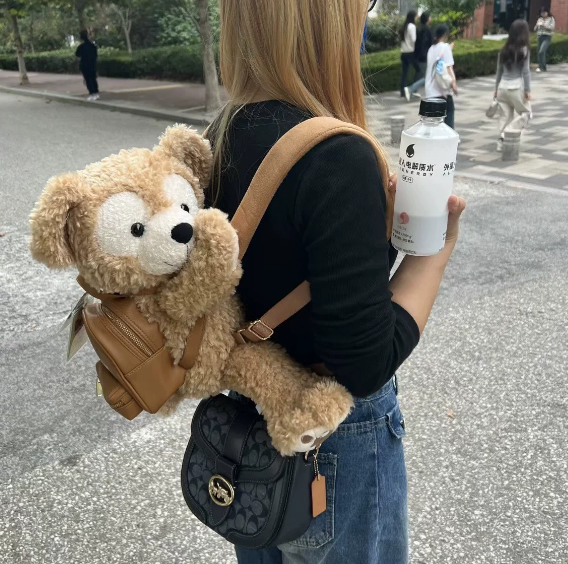 Мультяшная миляки Plush кукла, рюкзак, школьная сумка, Шанхай, с маленькими медведями
