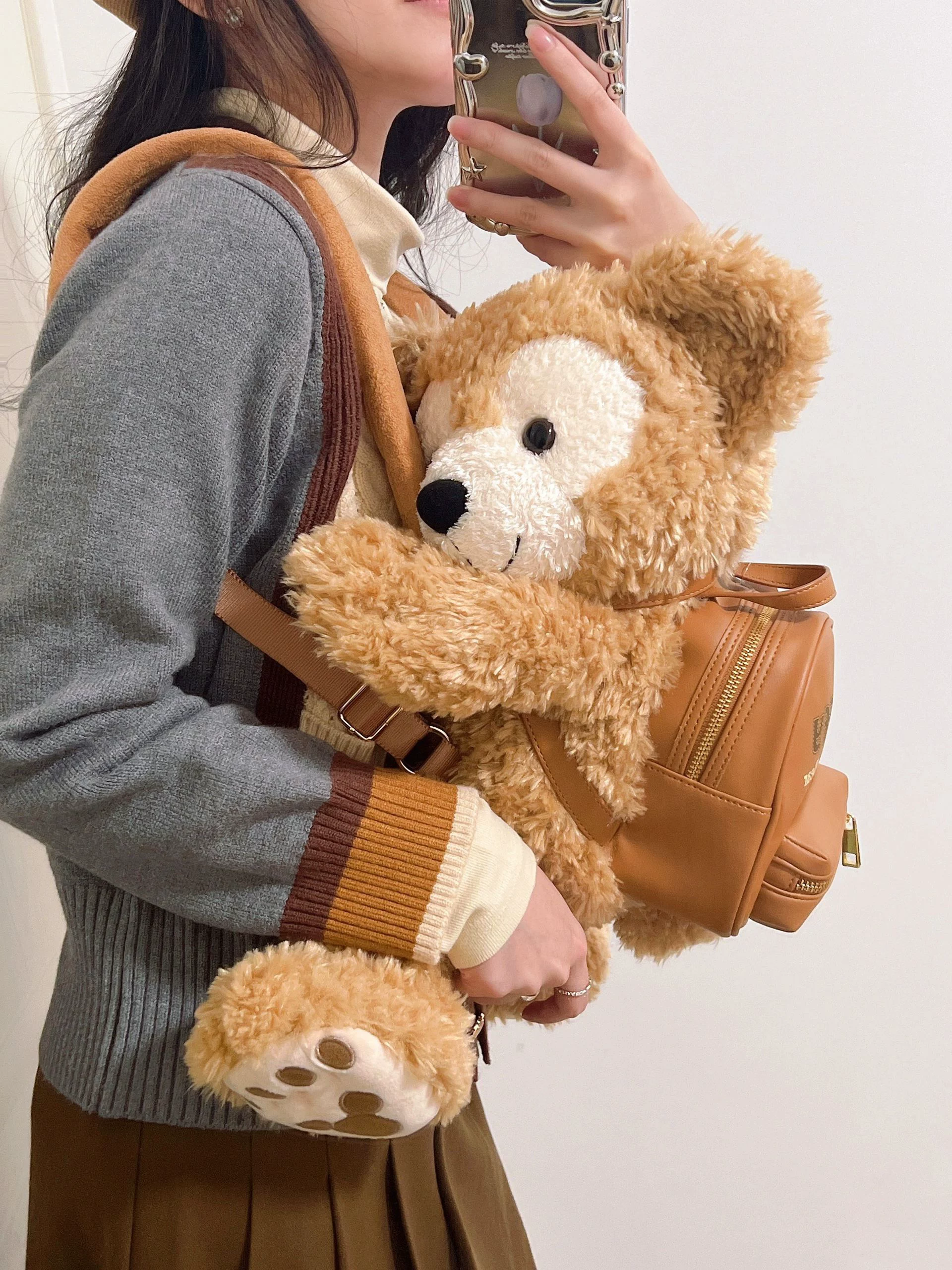 Мультяшная миляки Plush кукла, рюкзак, школьная сумка, Шанхай, с маленькими медведями