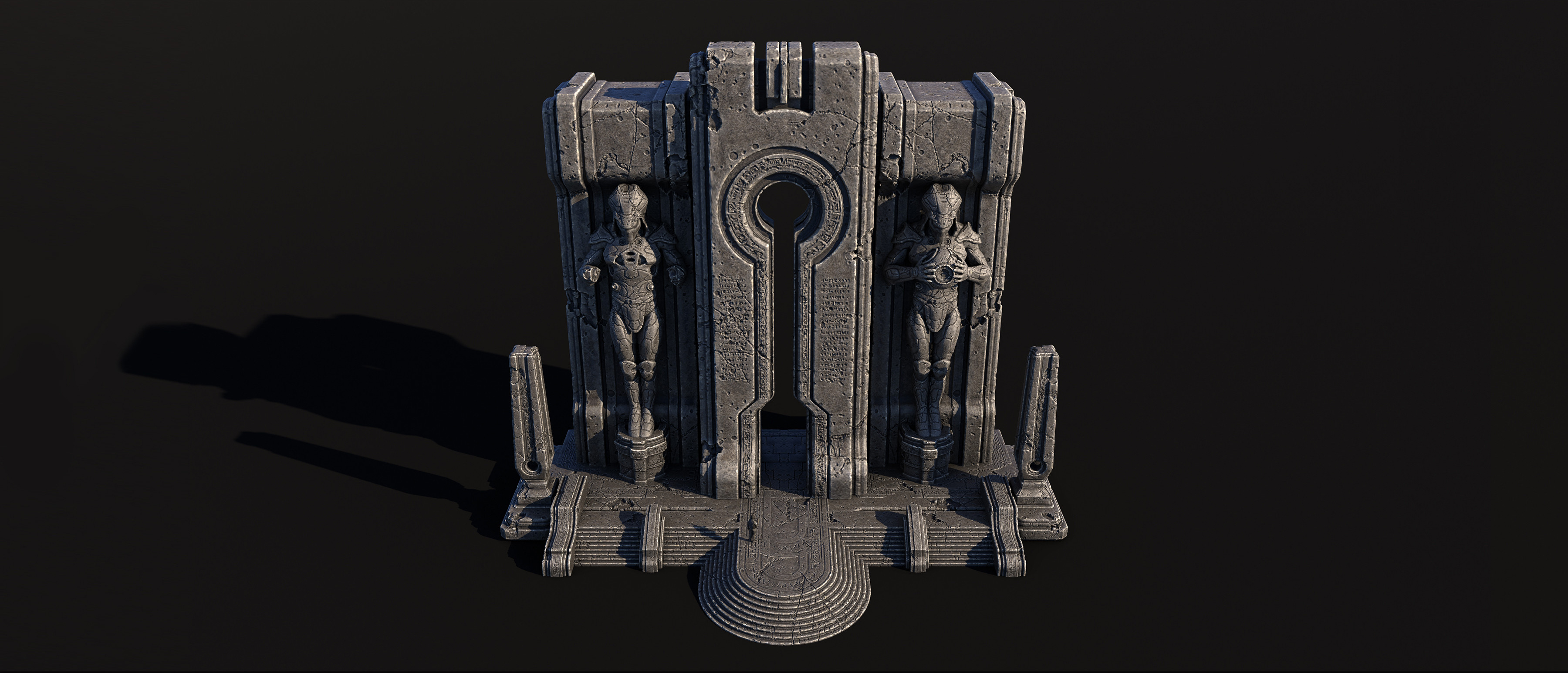 图片[5]-神秘古老神庙祭祀建筑朝拜石像3D模型FBX格式Blender/C4D/MAX可用-cg男孩