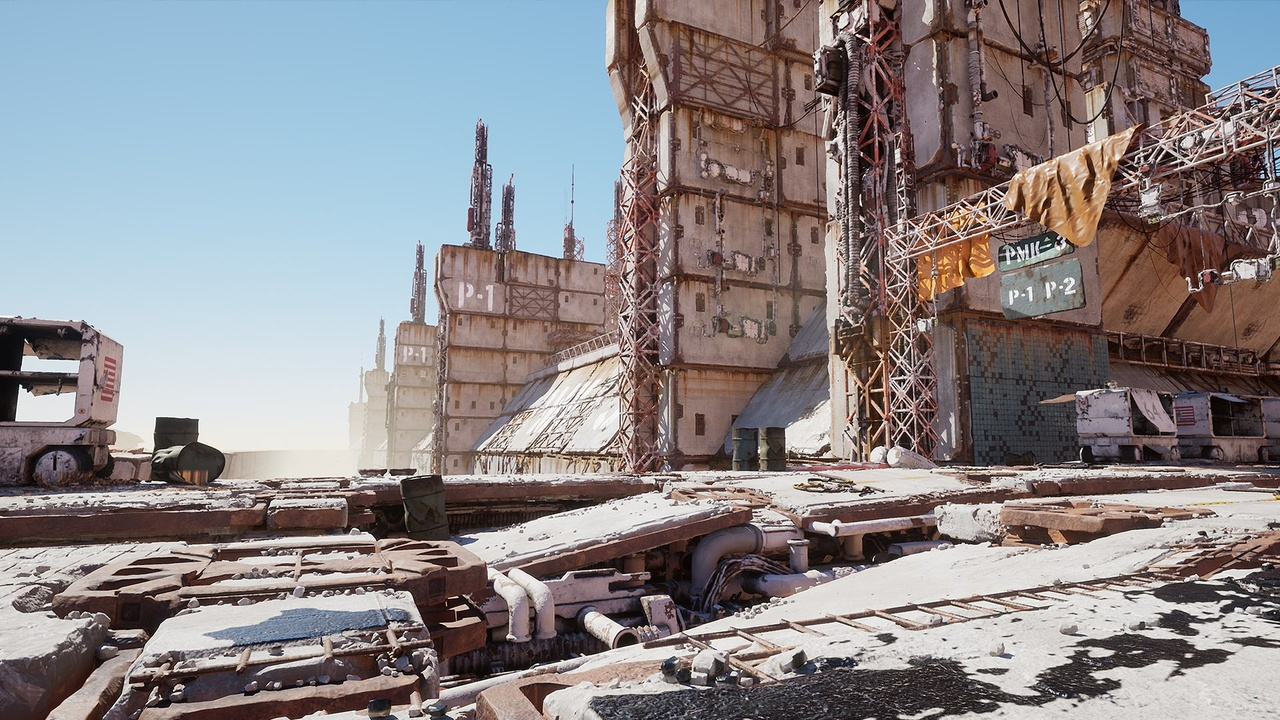 图片[13]-UE4虚幻5科幻废弃工厂废墟城市电影场景 Sci-fi-City-Environment-cg男孩