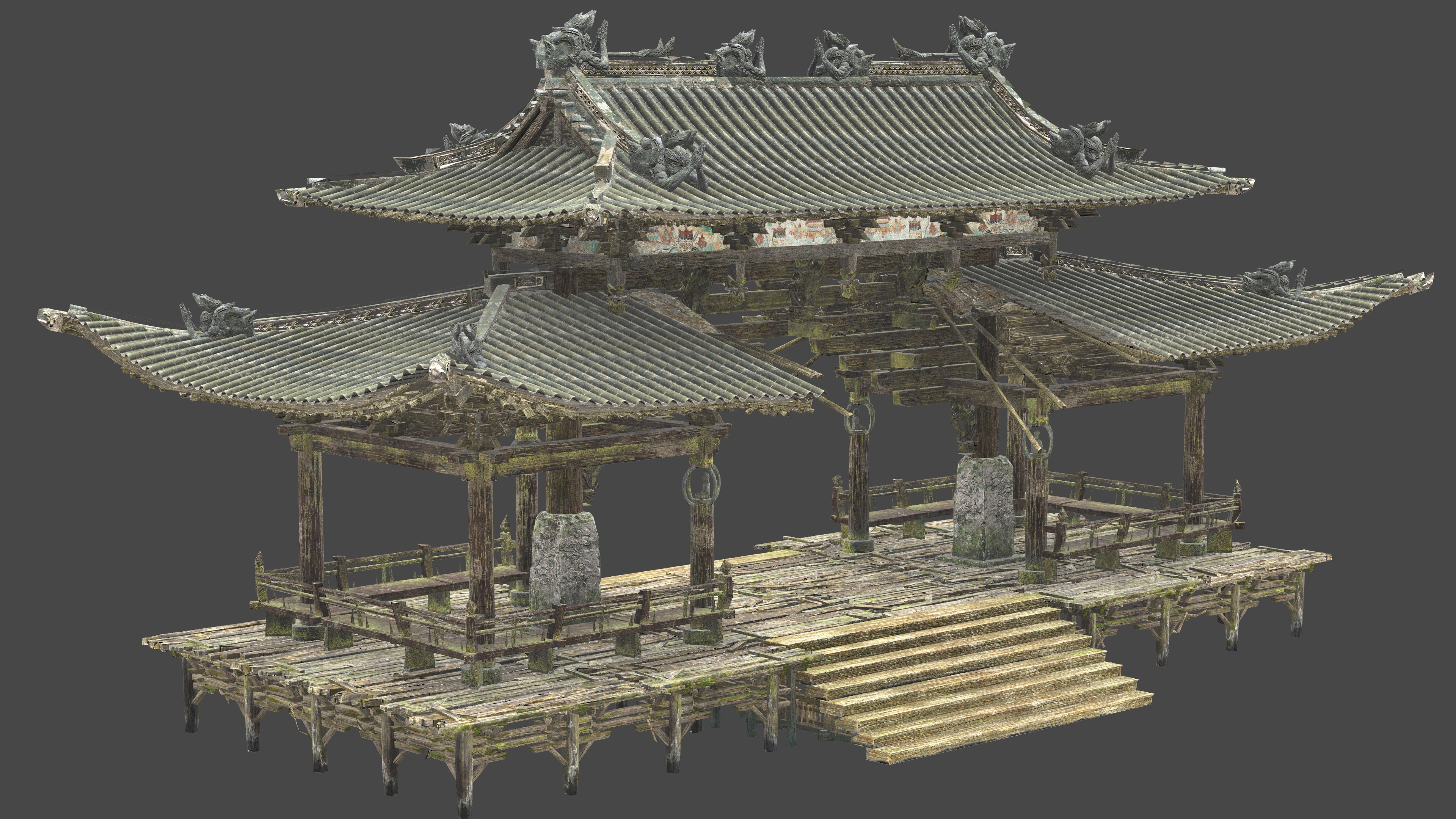 图片[25]-黑神话悟空场景3D模型大殿高精度古风建筑解包3DMAX模型集合包FBX-cg男孩