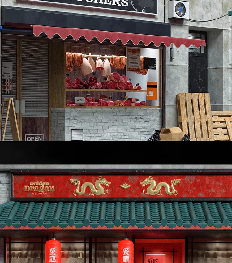 图片[6]-C4D商店门面店铺模型素材 max obj fbx ma KitBash3D Storefronts-cg男孩