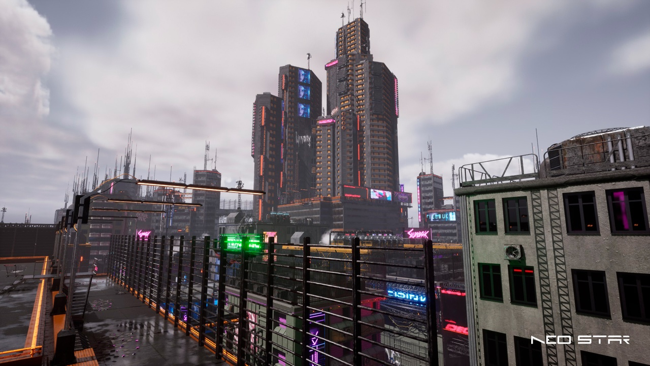 图片[6]-UE4虚幻5赛博朋克郊外废墟城市建筑场景Cyberpunk Buildings Pack-cg男孩