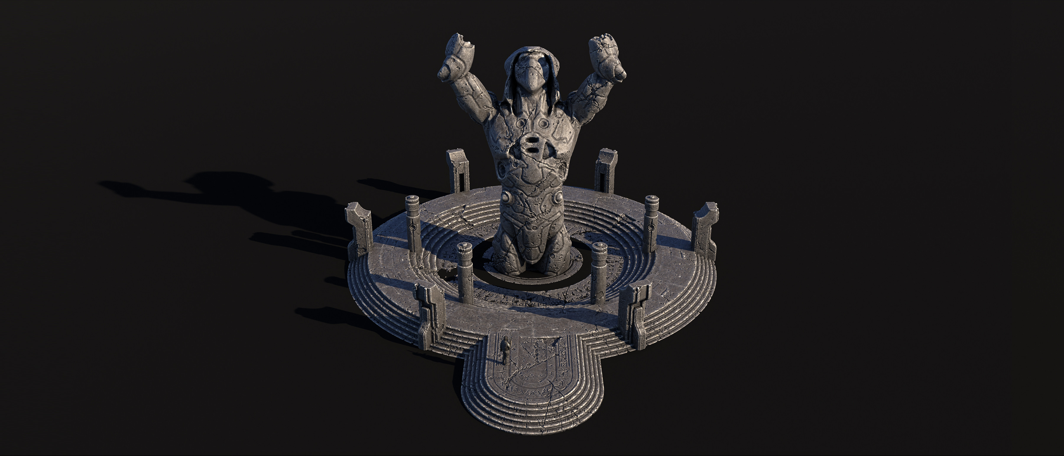 图片[6]-神秘古老神庙祭祀建筑朝拜石像3D模型FBX格式Blender/C4D/MAX可用-cg男孩