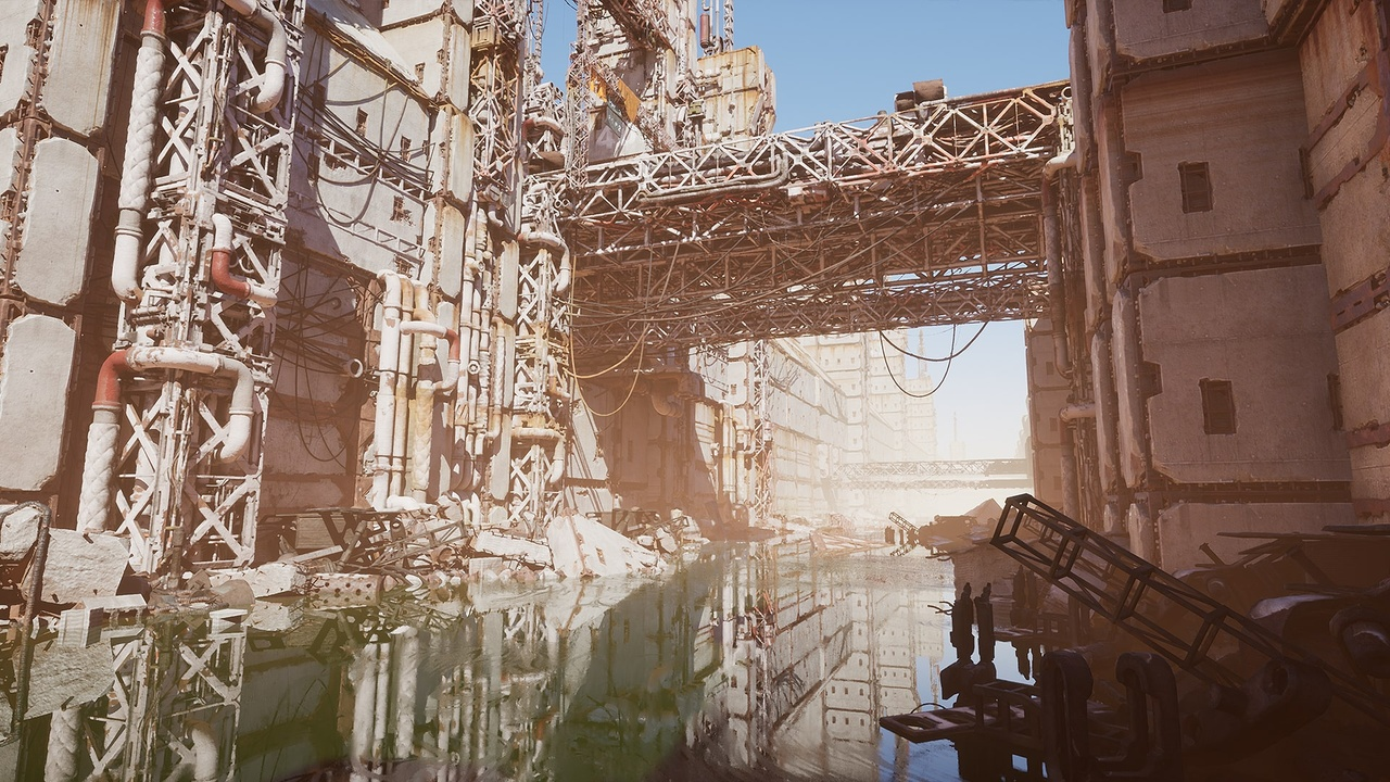 图片[6]-UE4虚幻5科幻废弃工厂废墟城市电影场景 Sci-fi-City-Environment-cg男孩