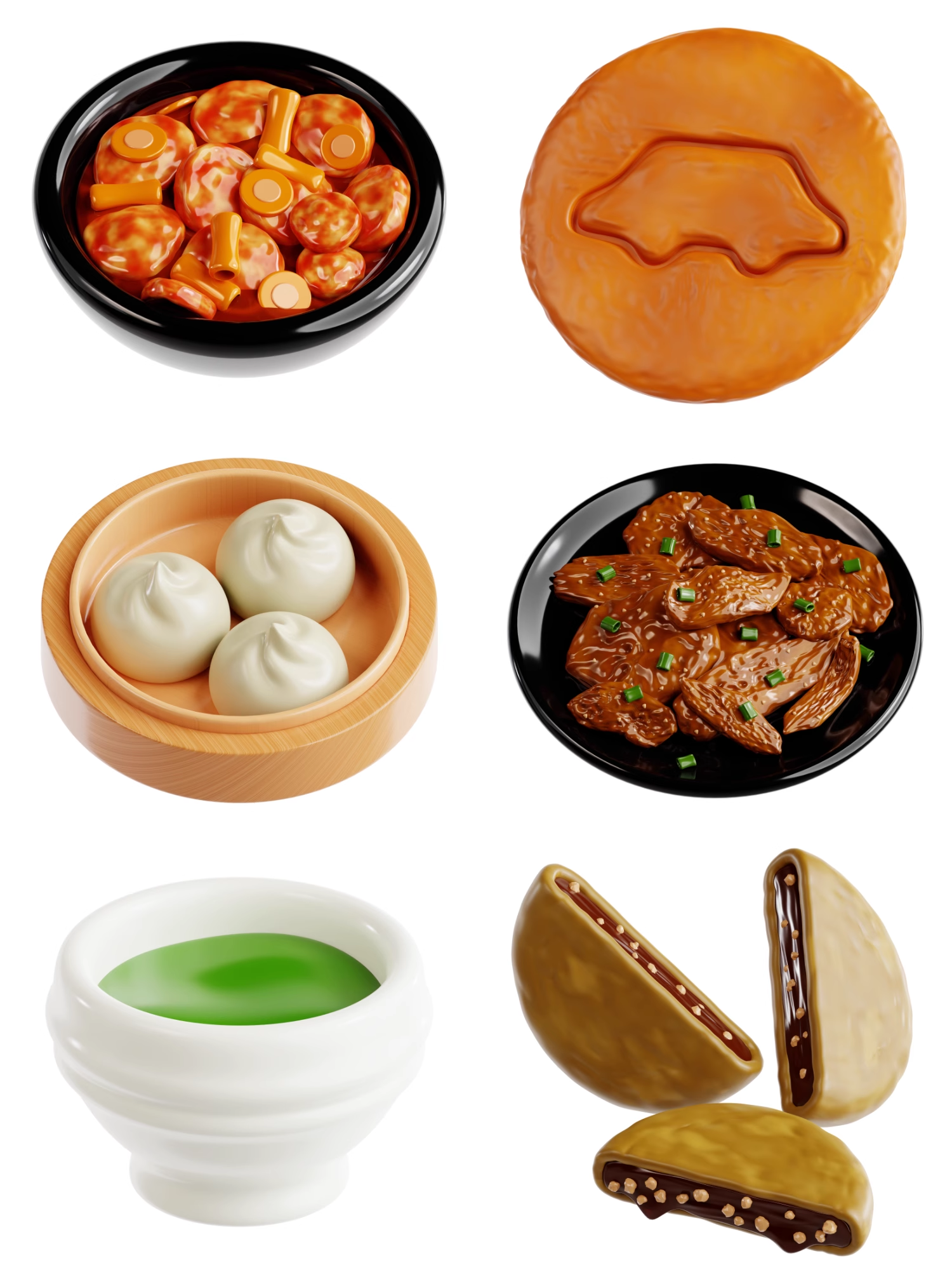 图片[2]-Blender/FBX/PNG卡通美食小吃汉堡炸鸡烤肉3D模型GLB素材-cg男孩