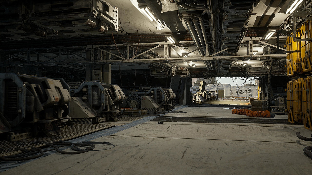 图片[5]-UE4虚幻5科幻城市工业基地港口电影场景 Sci-fi Port Environment-cg男孩
