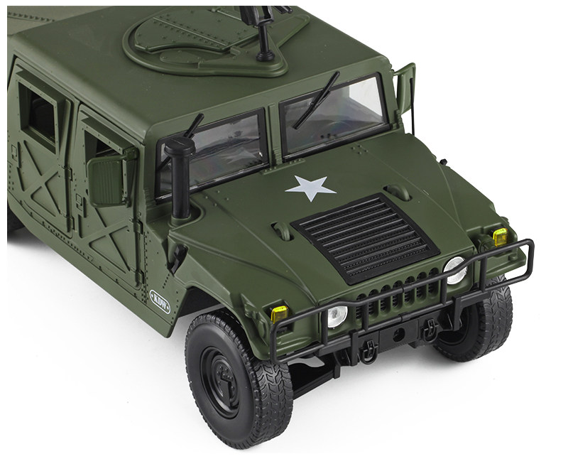 KDW Hummer H1 Field Vehicle Alloy Diecast Model Car Vehicles Green