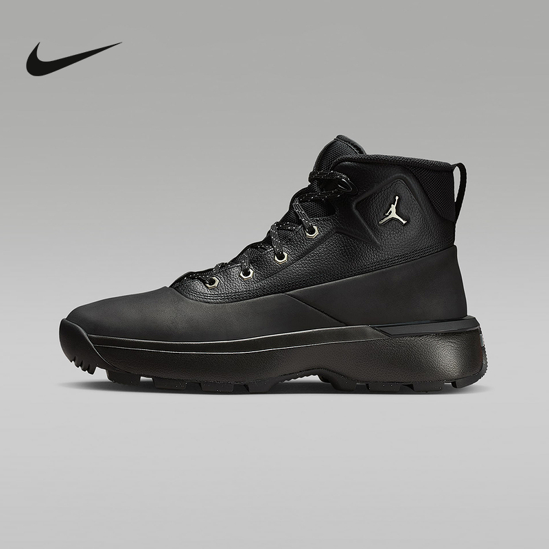 Jordan Nike Men's Shoes Black High-Top Anti-Slip Boots Winter New Warm Black Snow Boots Hv4580-001