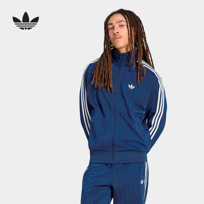 Adidas Adidas Trefoil 2026 Autumn Men's Loose Stand Collar Jacket with Stitching Detail Sports Jacket Ke4128