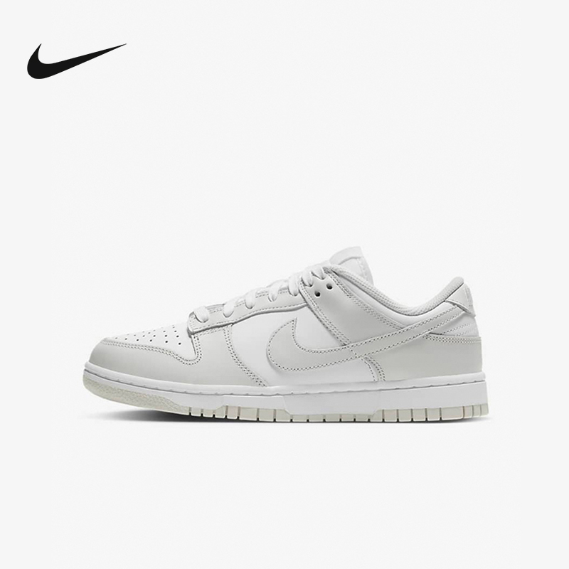 Nike Dunk Low Gray and White Women's Sneakers Retro Low-Top Casual Skateboard Shoes Dd1503-103