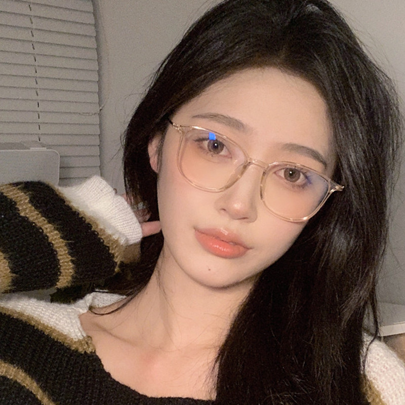 Ultra light TR titanium frame can be equipped with degree plus astigmatism eyes female Korean system Yan transparent frame eye frame Korean version wave