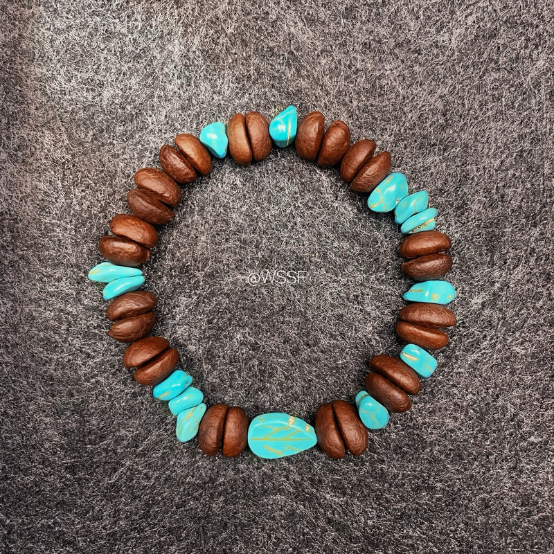 Original Design Coffee Bean Turquoise Bracelet, Fashionable Niche Jewelry, Simple Gift, High-Value Bracelet Original Design Coffee Bean Turquoise Bracelet, Fashionable Niche Jewelry, Simple Gift, High-Value Bracelet