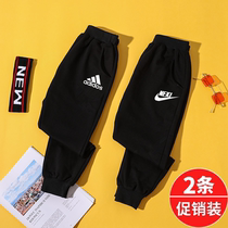 Nike Ton Children Spring Autumn Summer Pure Cotton Sports Pants Girl Casual Pants Boy Pants Boy Pants Big Boy Pants