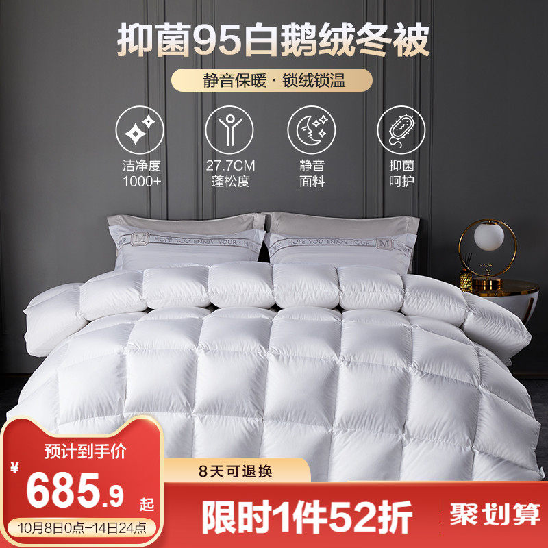 Boyang Home Textiles Down Quilt 95 White Goose Down Warm Thickened Quilt Core Winter Single Double Anti-Drill Down Quilt