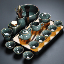Tea set Supplies light and luxurious Chinese ceramic tea cup Xiaokungfu tea thearizer Home upscale office The guest tea set