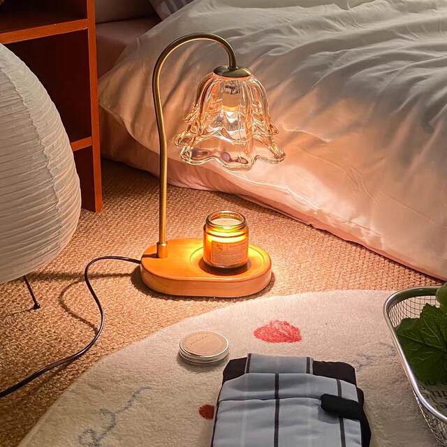 Aromatherapy Lamp, Wax Melting Lamp, Atmosphere Night Lamp, Bedside Lamp, Bedroom Table Lamp, Birthday Gift for Girls, Retro Candle Melting Lamp
