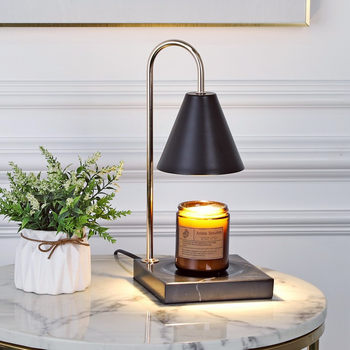 Timed Wax Melting Lamp, Romantic Gift for Girls, Nordic Bedroom Bedside Aromatherapy Lamp, Dimmable Retro Sleep Aid Glass Table Lamp