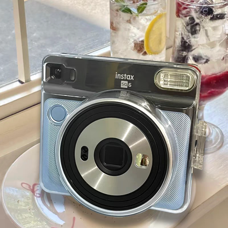 Suitable for Fujifilm Instax Square Sq6 Camera Transparent Crystal Protective Case Anti-Drop and Anti-Scratch Case Camera Bag