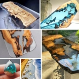 Эпоксидная смола AB Клей высокий прозрачный жесткий клей реки Стол Стол Материал Материал Материал Янтарь Янтарь Сделай ручной хрустальный клей