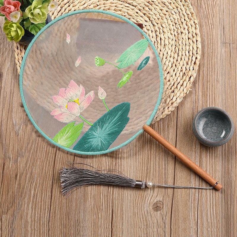 Fan Su Embroidered Handmade Diy Material Bag Landscape Painting Ancient Wind Homemade With Embroidered Beginner-embroidered Double-sided Embroidery