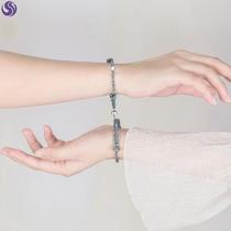 Lovers bracelet with magnets and sisters girlfriends A couple of ancient wind men simple and generous rope wearing beads