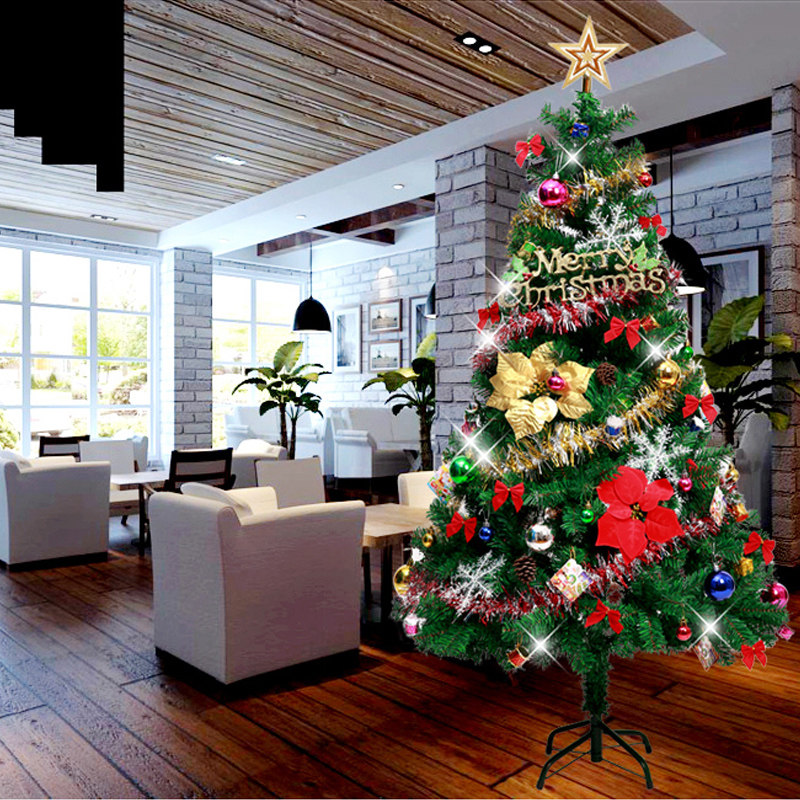 Christmas Decoration Tree 1 5 m Package 1 8 m Color Tree with Lights Encrypted Household Shop Dress Clothing Archives
