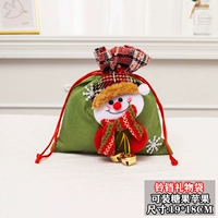 Подарочная сумка снеговика колокола