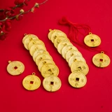 Подвеска с новогодним украшением, подвеска из золотых монет в виде бонсай в помещении, новогодний кулон для сбора богатства на открытом воздухе, макет сцены Весеннего фестиваля