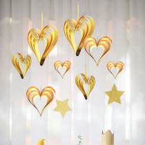 Christmas ceiling decoration three-dimensional heart-shaped ornaments New Years Day jewelry shop roof ceiling decoration love pendants