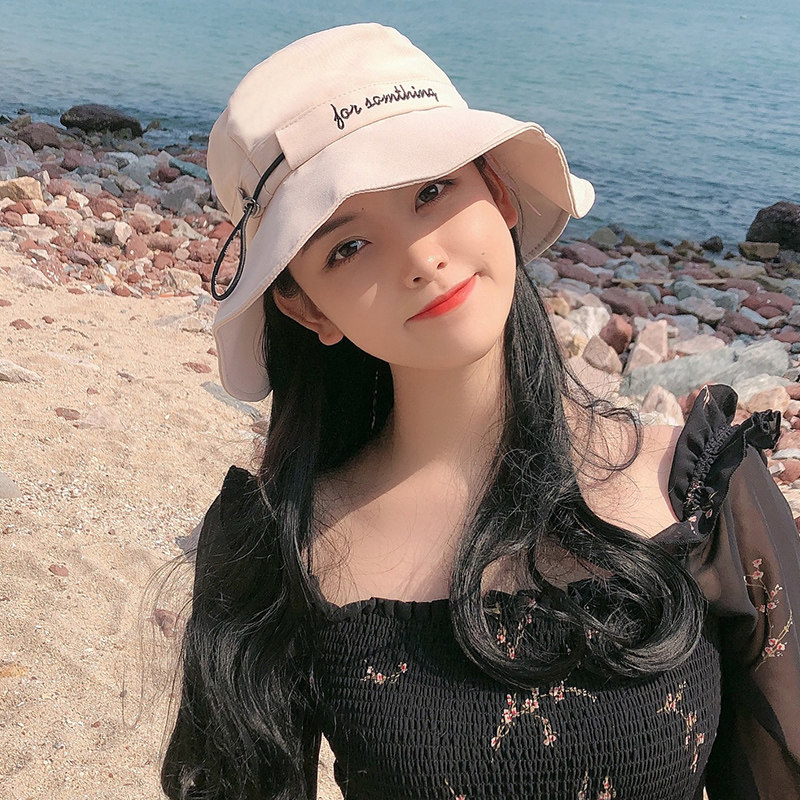 Hat women's spring and summer sunscreen sun hat Korean version of the fisherman's hat cute and versatile Japanese net red beach sun hat tide