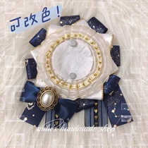 (48h shipped) milu original hand work bar Platinum Deep Blue Valley Beauty Pain Bag Decoration