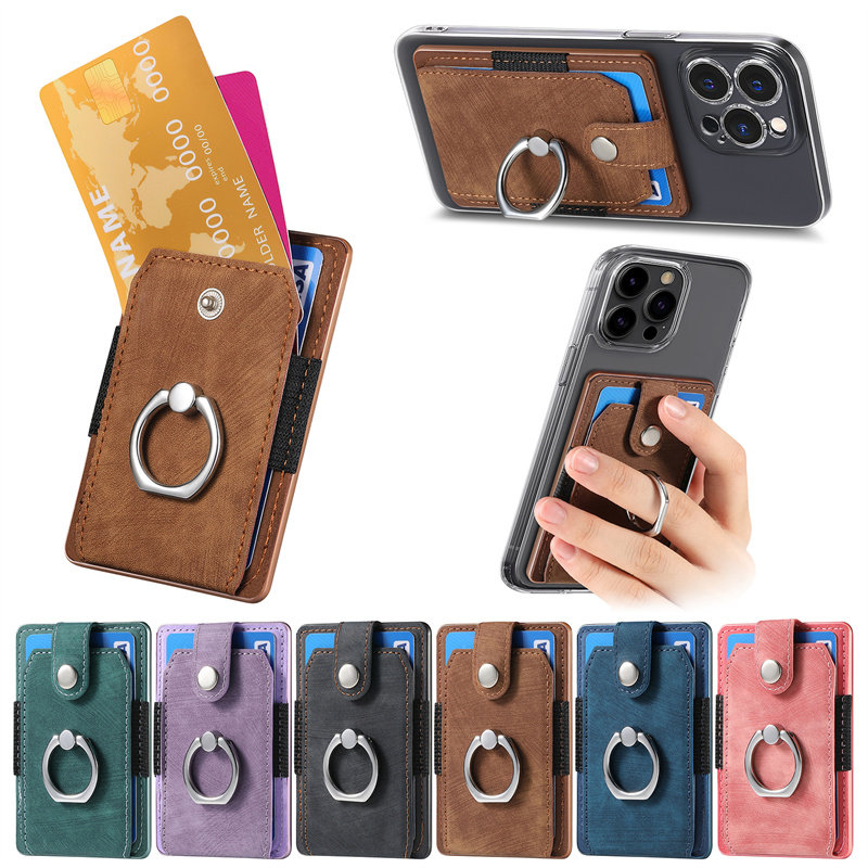 3M adhesive card holder retro solid color ring car