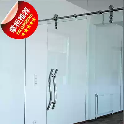 304 stainless steel glass door sliding door Crane v rail roller frameless glass single wheel door clamp (each set)