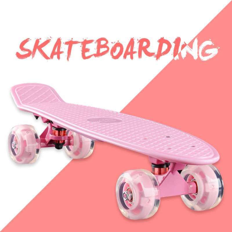 Small Fish Board Skateboard Bananas Board Teens Road Surrogates Single Seesaw Children Adult Beginner Four Wheels Scooter