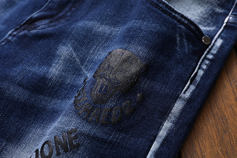 Мужские джинсы Jean Homme Pantalon рваные узкие джинсовые брюки Bik 